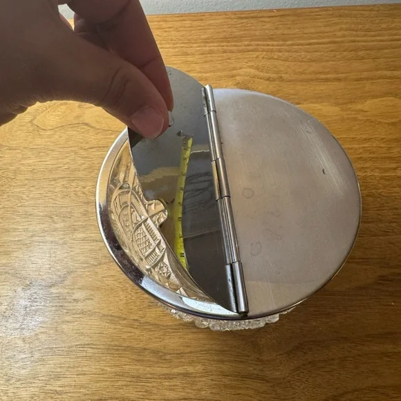 Vintage Soda Fountain Crystal Fruit Toppings Bowl, Flip Top Lid Sugar Bowl - Picture 4 of 7